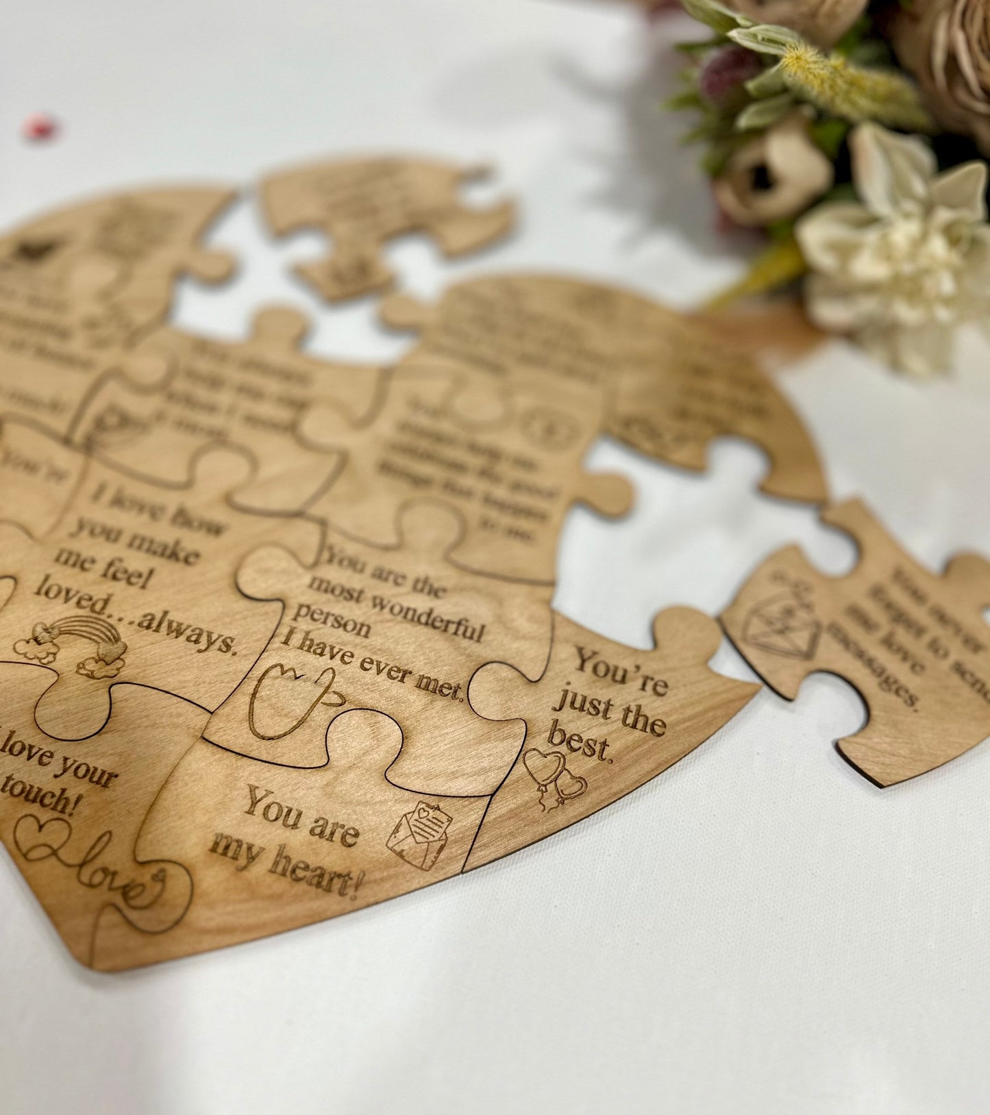 Personalized 14 Reasons Why I Love You Birthday Gift for Boyfriend Custom Wooden Puzzle Boyfriend gift  Reasons why i love you Valentines day