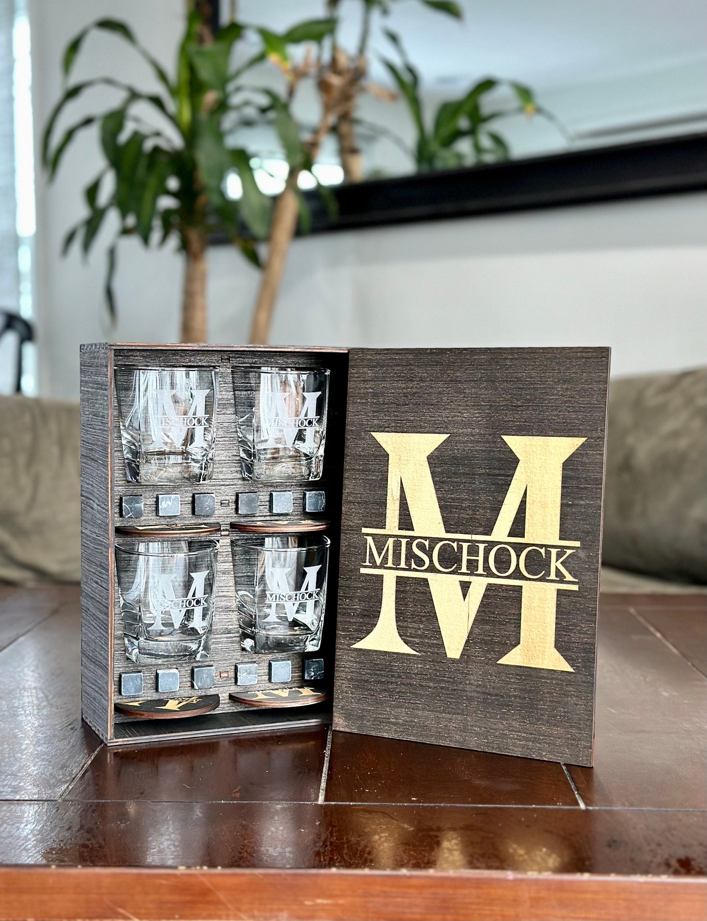 Personalized Groomsmen Gifts, Groomsmen Proposal, Whiskey Glasses Set with Wooden Box, Best Man Gift, Dad Gift, Mens Gift, Boyfriend Gift