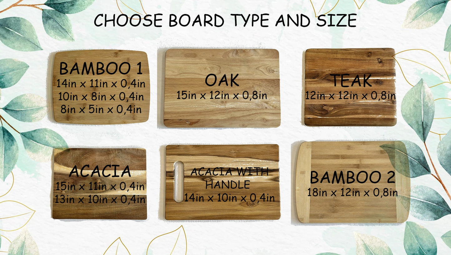 Personalized Cutting Board Wedding Gift, Customize your Bamboo Charcuterie Boards, Unique Bridal Shower Gift. Engraved Engagement Present,