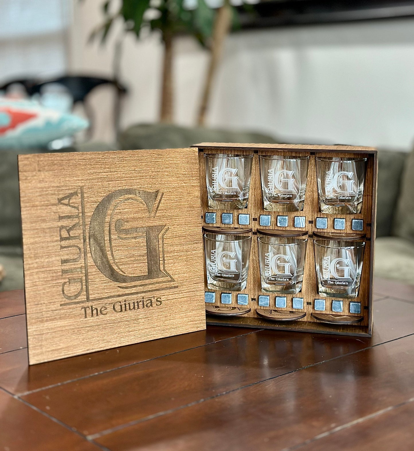 Personalized Groomsmen Gifts, Groomsmen Proposal, Whiskey Glasses Set with Wooden Box, Best Man Gift, Dad Gift, Mens Gift, Boyfriend Gift