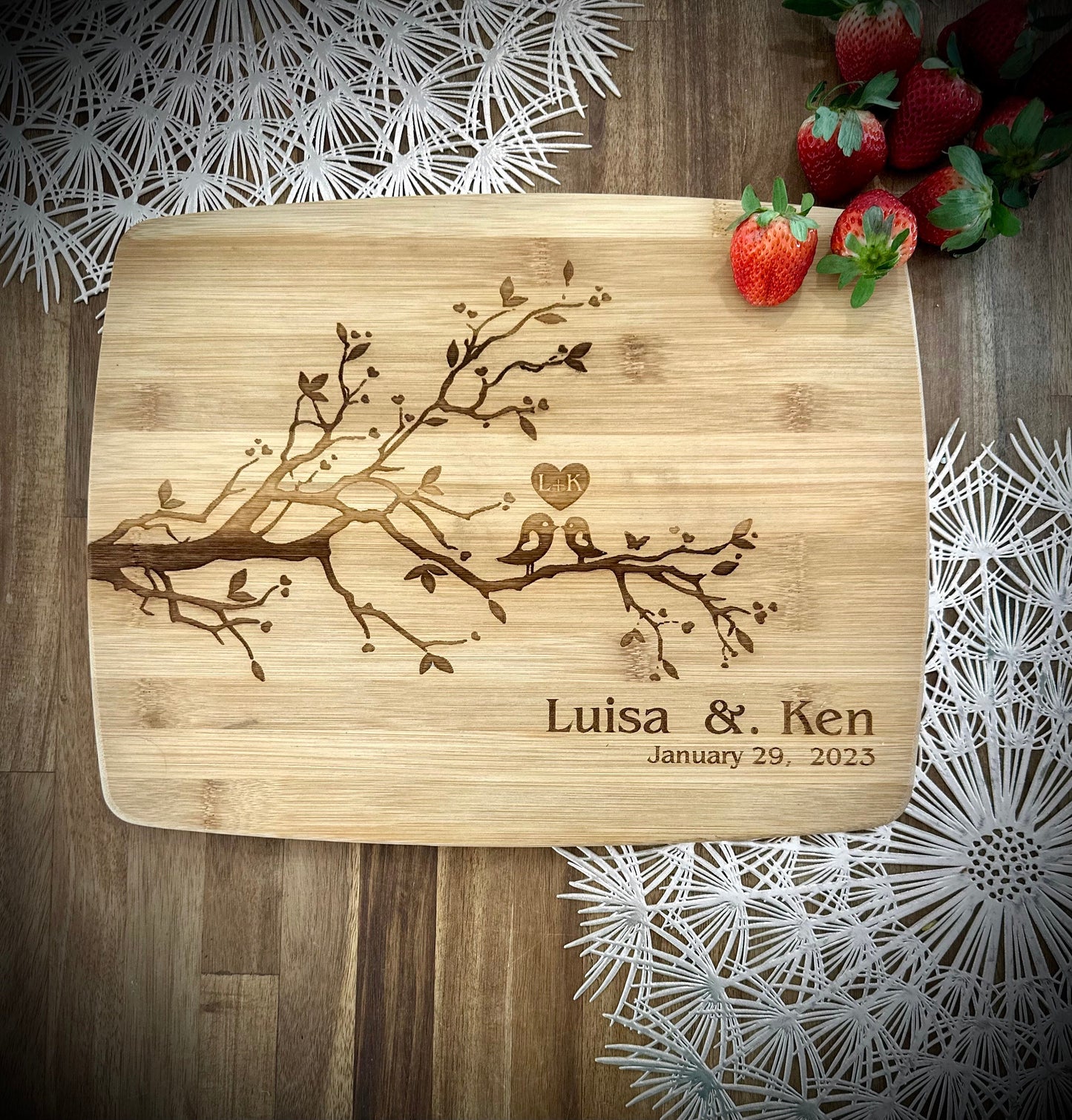 Personalized Cutting Board Wedding Gift, Customize your Bamboo Charcuterie Boards, Unique Bridal Shower Gift. Engraved Engagement Present,