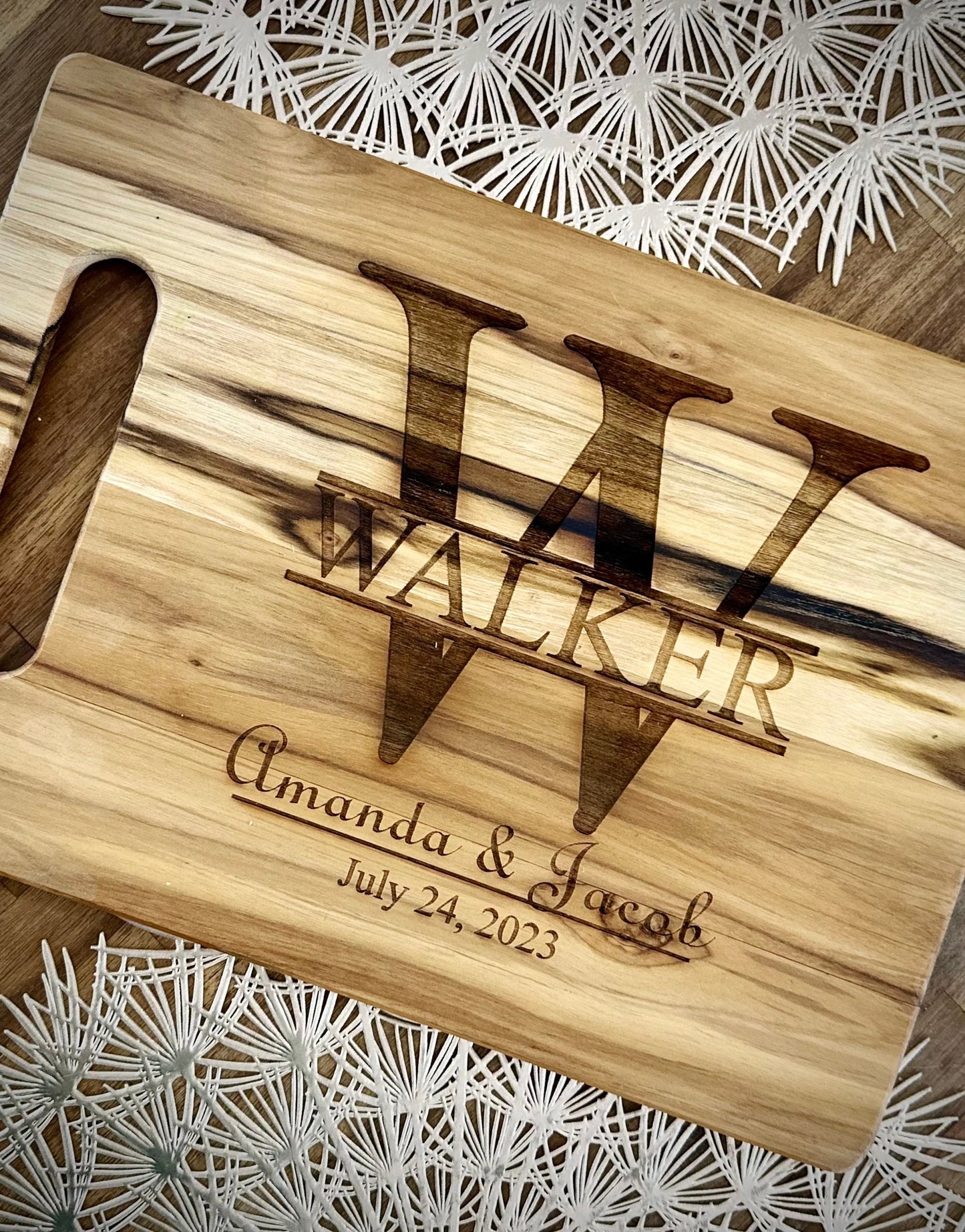 Personalized Cutting Board Wedding Gift, Customize your Bamboo Charcuterie Boards, Unique Bridal Shower Gift. Engraved Engagement Present,