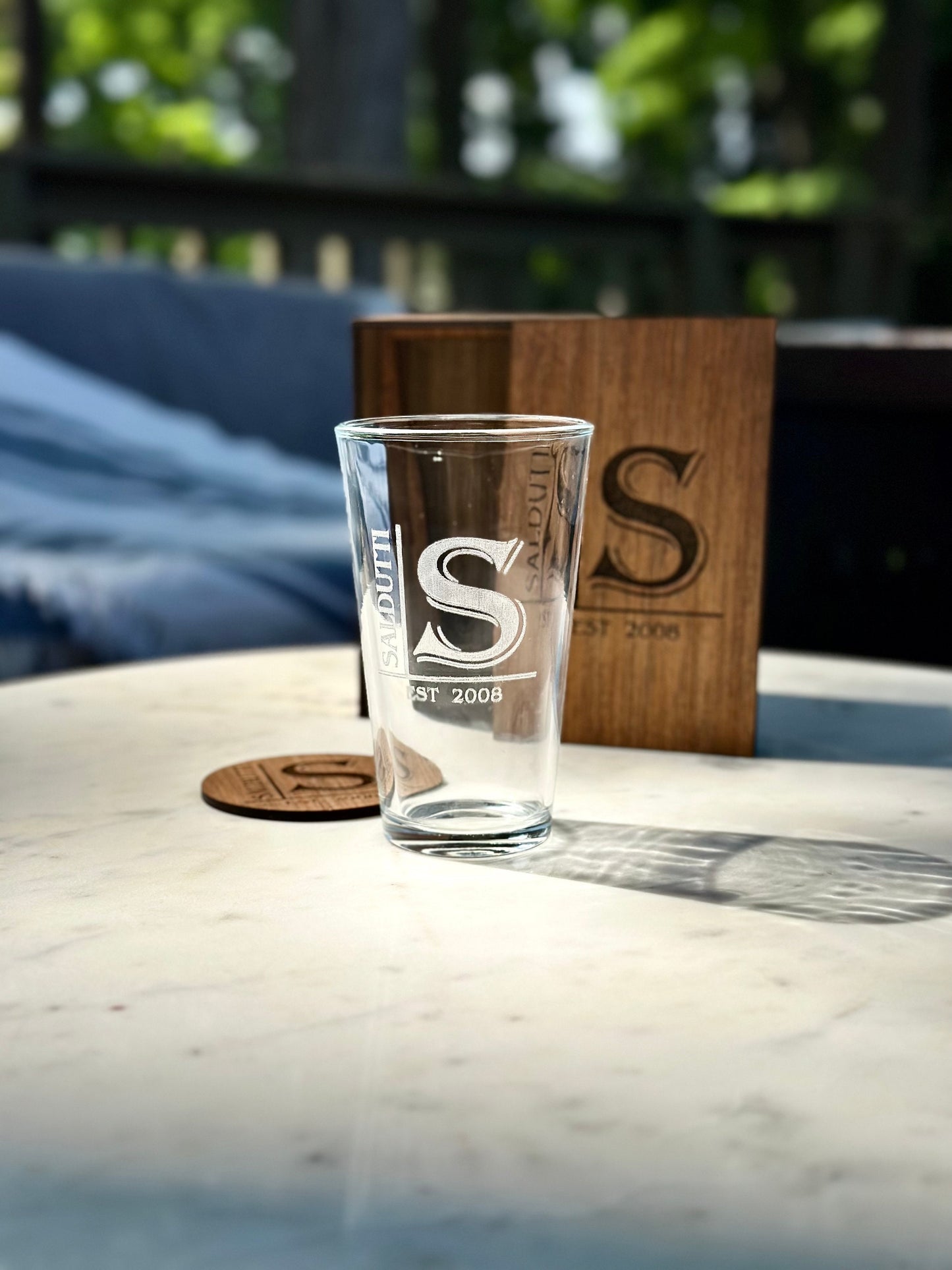 Personalized Beer Glass with Wooden Box, Custom Beer Glass, Engraved Pint Glass, Beer Gift, Etched Beer Glass, Birthday Gift For Him